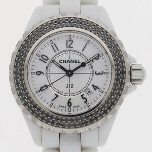 CHANEL H1631 J12 White white CE QZ